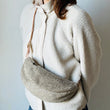 Load image into Gallery viewer, Half-Moon Sling Bag - Sherpa Fleece