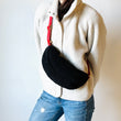 Load image into Gallery viewer, Half-Moon Sling Bag - Sherpa Fleece