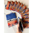 Load image into Gallery viewer, PNW Pendleton® Wool & Leather Zip Wallet - Dessert Sky with Blue Leather