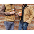 Load image into Gallery viewer, Customizable Lightweight Waxed Canvas + Leather Can Cooler