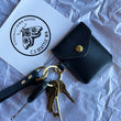 Load image into Gallery viewer, Minimalist Leather Keychain Card Wallet - Fine Latigo Leather
