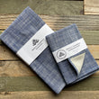 Load image into Gallery viewer, Indigo Double Cloth Chambray Handkerchief or Bandana
